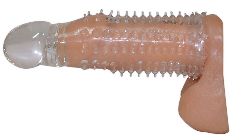Embosovaná čepice pro zvětšení penisu pro intenzivní sexuální zážitek
